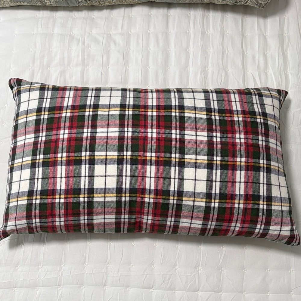Pottery Barn Festive Plaid Pillow Cover
